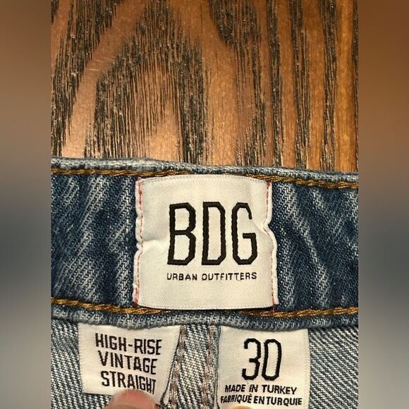 Urban outfitters BDG High-rise vintage straight leg jeans size 30 - Picture 4 of 16